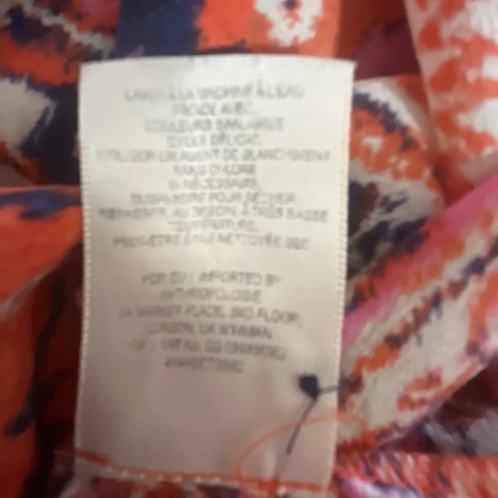 Anthropologie Vanessa Virginia Silk Finn Tank in Orange Size M EUC - Picture 9 of 9